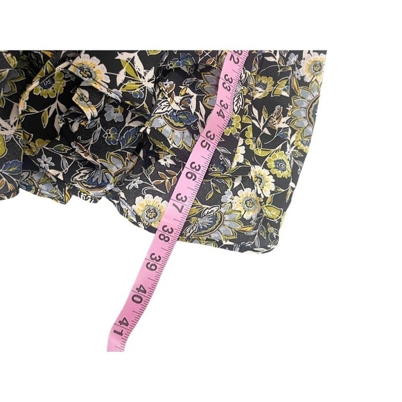 Mittoshop Polyester Scoop Neck Green Black Floral Tie Back Mini Dress L Boutique - Picture 6 of 6